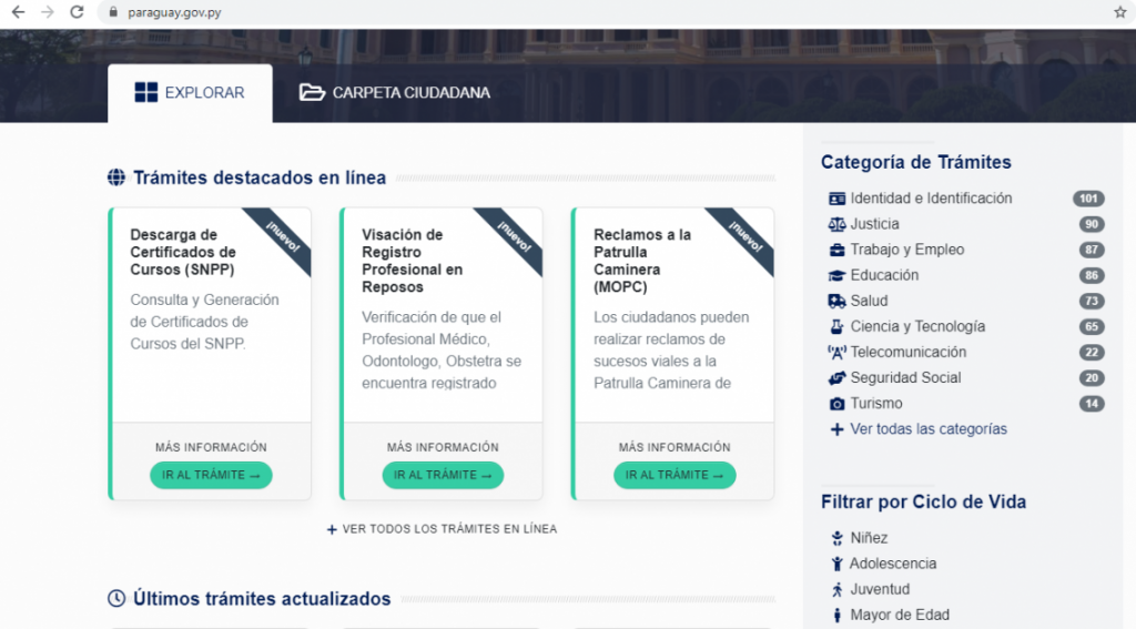 Resaltan Aumento De Trámites En Línea A Través Del Portal Paraguay ...